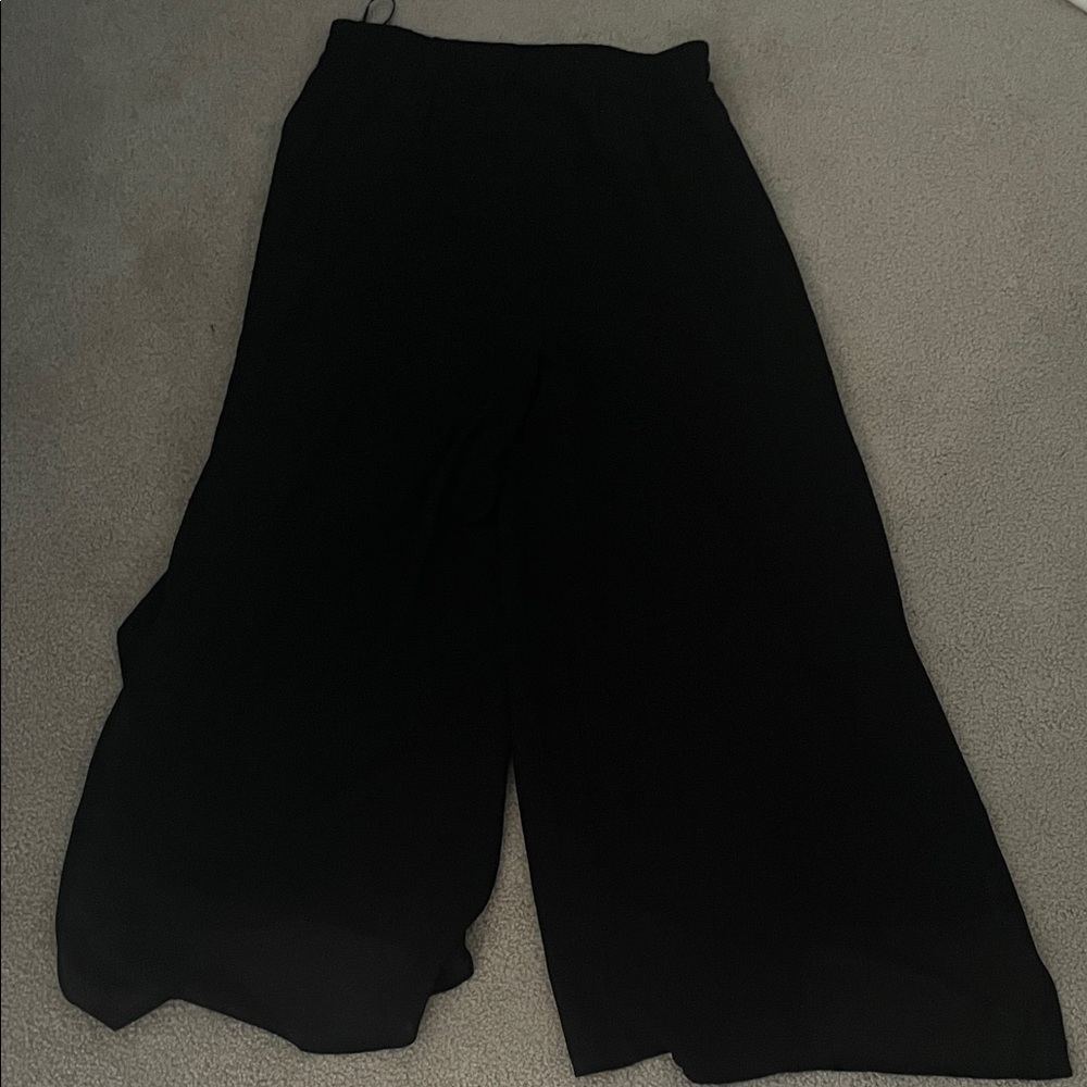 Ann Taylor Black Wide-Leg Pants
